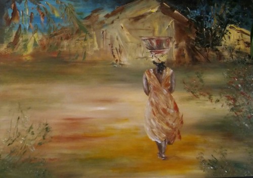 Na zdjęciu jeden z obrazów Elżbiety Gajewskiej